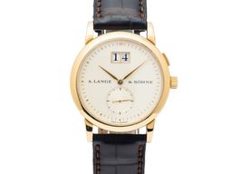 A. Lange & Söhne Saxonia 105.021 (Onbekend (willekeurig serienummer)) - Zilver wijzerplaat Onbekend Geelgoud