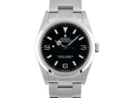 Rolex Explorer 114270 (Onbekend (willekeurig serienummer)) - Zwart wijzerplaat 36mm Staal