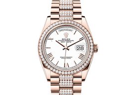 Rolex Day-Date 36 128345RBR (2025) - Wit wijzerplaat 36mm Roségoud