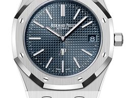 Audemars Piguet Royal Oak Jumbo 16202ST.OO.1240ST.01 (2022) - Blauw wijzerplaat 39mm Staal