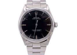 Rolex Oyster Perpetual 34 1002 (1974) - Zwart wijzerplaat 34mm Staal