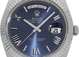 Rolex Day-Date 40 228239 (2023) - Blue dial 40 mm White Gold case