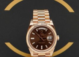 Rolex Day-Date 40 228235 (2022) - Brown dial 40 mm Rose Gold case