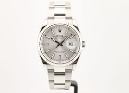 Rolex Datejust 36 126234 (2022) - Zilver wijzerplaat 36mm Staal