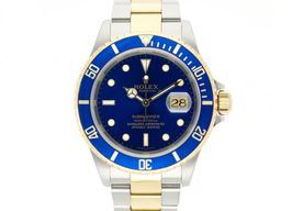 Rolex Submariner Date 16613 (2005) - Blue dial 40 mm Gold/Steel case