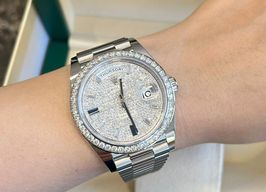 Rolex Day-Date 228349RBR (2025) - White dial 48 mm White Gold case