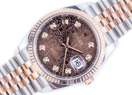 Rolex Datejust 36 126231 (2021) - Brown dial 36 mm Gold/Steel case