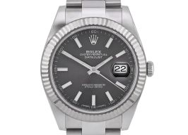 Rolex Datejust 41 126334 (Onbekend (willekeurig serienummer)) - Grijs wijzerplaat 41mm Staal