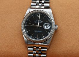 Rolex Datejust 36 16220 (Unknown (random serial)) - Black dial 36 mm Steel case