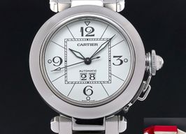 Cartier Pasha C W31055M7 (Unknown (random serial)) - White dial 35 mm Steel case