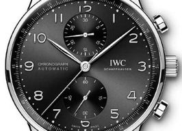 IWC Portuguese Chronograph IW371609 (2026) - Zwart wijzerplaat 41mm Staal
