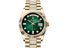 Rolex Day-Date 36 128238-0070 (2024) - Green dial 36 mm Yellow Gold case