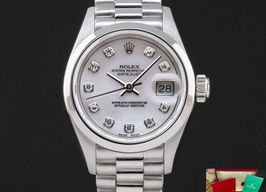 Rolex Lady-Datejust 69166 (1989) - Pearl dial 26 mm Platinum case