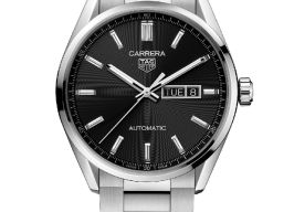 TAG Heuer Carrera Calibre 5 WBN2010.BA0640 (2024) - Zwart wijzerplaat 41mm Staal