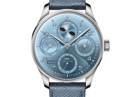 IWC Portuguese Perpetual Calendar IW503703 (2024) - Blauw wijzerplaat 44mm Witgoud