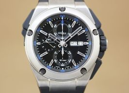 IWC Ingenieur Double Chronograph Titanium IW376501 (2012) - Zwart wijzerplaat 45mm Titanium