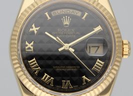Rolex Day-Date 36 118238 (2006) - Black dial 36 mm Yellow Gold case
