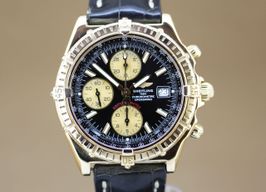 Breitling Crosswind Chronograph K13355 (2004) - Black dial 43 mm Yellow Gold case