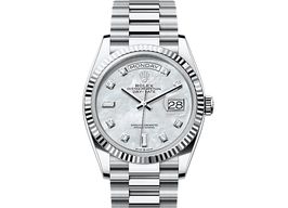 Rolex Day-Date 36 128236 (2025) - Roze wijzerplaat 36mm Platina