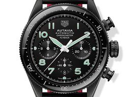 TAG Heuer Autavia CBE511C.FC8280 (2024) - Zwart wijzerplaat 42mm Staal