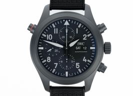 IWC Pilot Double Chronograph IW371815 (2020) - Zwart wijzerplaat 44mm Titanium