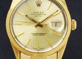 Rolex Oyster Perpetual Date 15505 (1985) - Goud wijzerplaat 34mm Goud/Staal