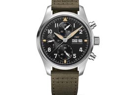 IWC Pilot Spitfire Chronograph IW387901 (2024) - Zwart wijzerplaat 41mm Staal