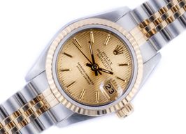 Rolex Lady-Datejust 69173 (1989) - Champagne wijzerplaat 26mm Goud/Staal