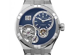 Maurice Lacroix Aikon AI6118-SS00E-430-C (2023) - Blauw wijzerplaat 45mm Staal