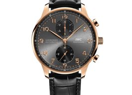 IWC Portuguese Chronograph IW371610 (2023) - Grijs wijzerplaat 41mm Roségoud