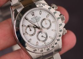 Rolex Daytona 116520 (Unknown (random serial)) - White dial 40 mm Steel case
