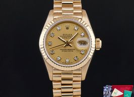 Rolex Lady-Datejust 69178 (1984) - Champagne wijzerplaat 26mm Geelgoud