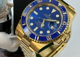 Rolex Submariner Date 116618LB (2020) - Blauw wijzerplaat 40mm Geelgoud