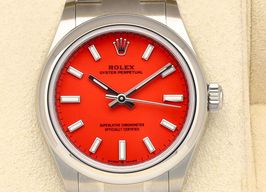 Rolex Oyster Perpetual 31 277200 (2022) - Rood wijzerplaat 31mm Staal