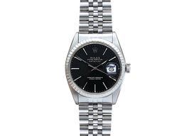 Rolex Datejust 36 16030 (Onbekend (willekeurig serienummer)) - Zwart wijzerplaat 36mm Staal