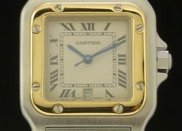 Cartier Santos Galbée 1566 (2005) - Wit wijzerplaat 29mm Goud/Staal