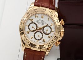 Rolex Daytona 16518 (Unknown (random serial)) - White dial 40 mm Yellow Gold case