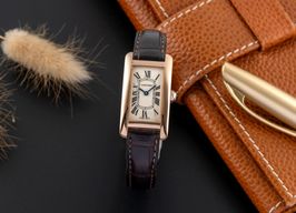Cartier Tank Américaine W2607456 (Unknown (random serial)) - Silver dial 35 mm Rose Gold case