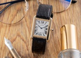 Cartier Tank Solo W5200002 (Unknown (random serial)) - Silver dial 31 mm Yellow Gold case