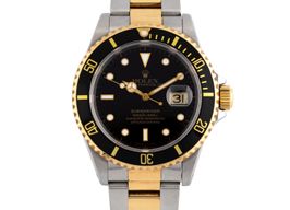 Rolex Submariner Date 16613 (1992) - Zwart wijzerplaat 40mm Goud/Staal