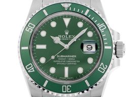 Rolex Submariner Date 116610LV (2016) - Green dial 40 mm Steel case
