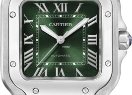 Cartier Santos WSSA0061 (2024) - Green dial 35 mm Steel case