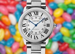 Cartier Ronde Solo de Cartier W6701011 (Onbekend (willekeurig serienummer)) - Zilver wijzerplaat 42mm Staal