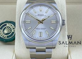 Rolex Oyster Perpetual 41 124300 (2023) - Zilver wijzerplaat 41mm Staal