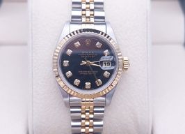 Rolex Lady-Datejust 69173 (1997) - Black dial 26 mm Gold/Steel case