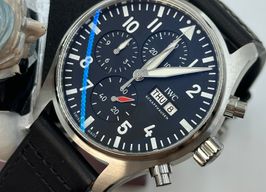 IWC Pilot Chronograph IW378001 (2023) - Zwart wijzerplaat 43mm Staal