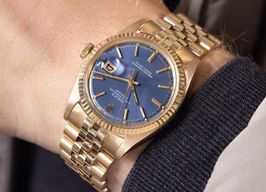 Rolex Datejust 1601/8 (1974) - Blauw wijzerplaat 36mm Geelgoud