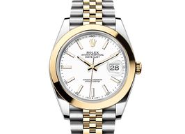 Rolex Datejust 41 126303 (2025) - Wit wijzerplaat 41mm Goud/Staal