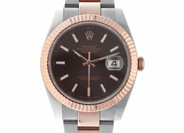 Rolex Datejust 41 126331 (2016) - Brown dial 41 mm Gold/Steel case