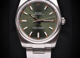 Rolex Air-King 114200 (Unknown (random serial)) - Green dial 34 mm Steel case